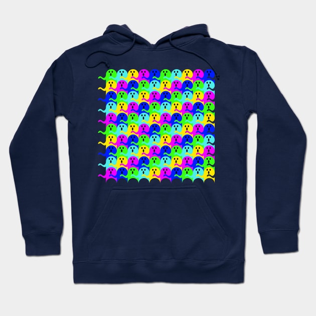 Ghost Tessellation Pattern (Neon) Hoodie by inotyler